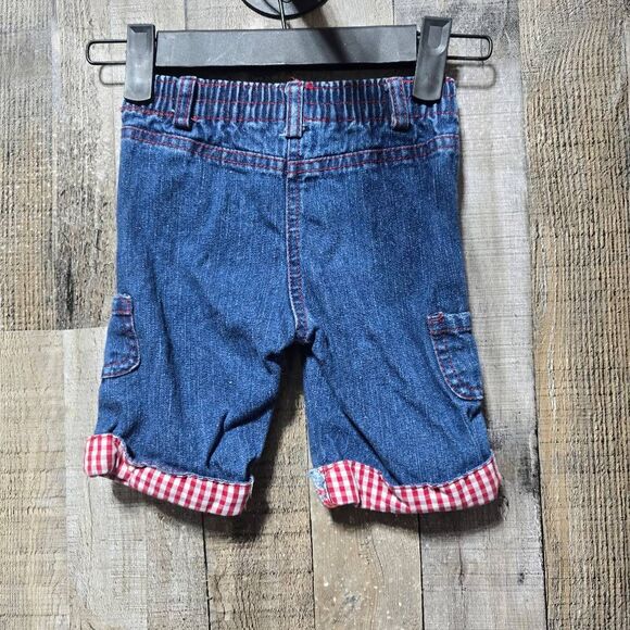 Sesame Street Vintage Y2K Gingham Plaid Jeans 12M - Picture 2 of 3